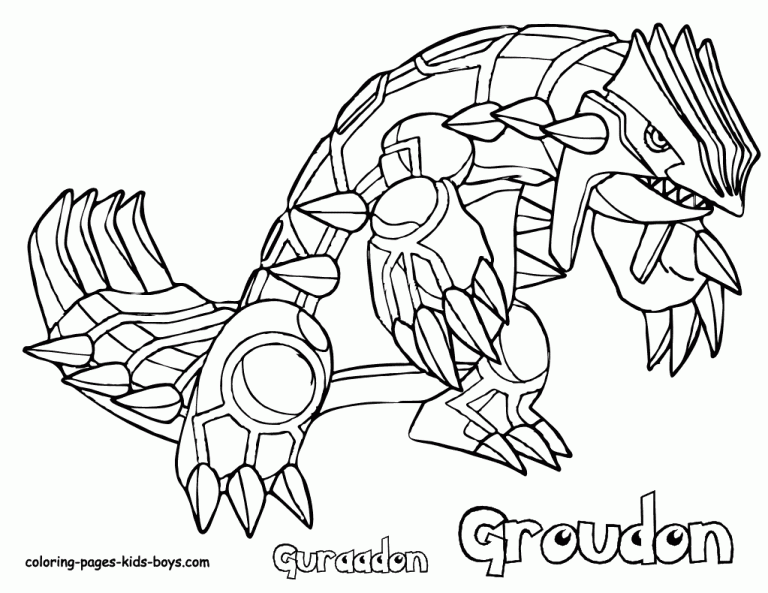 Legendary Pokemon Coloring Pages Primal Groudon