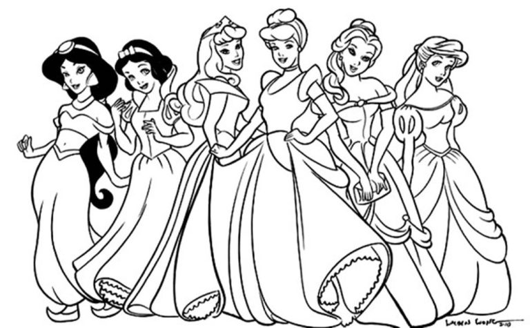 Princess Character Disney Printable Coloring Pages
