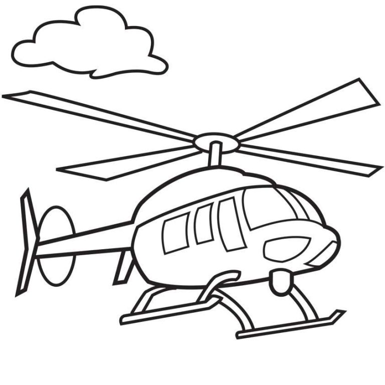 Helicopter Coloring Pages Free Printable