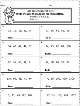 Geometric Pattern Worksheets For Grade 3