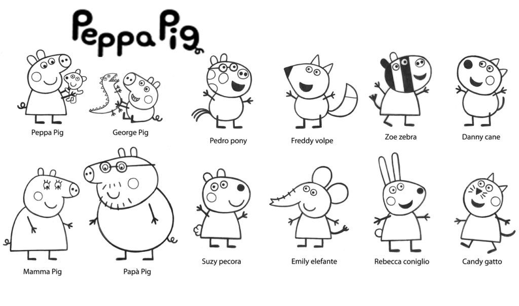 Peppa Pig Pictures To Colour