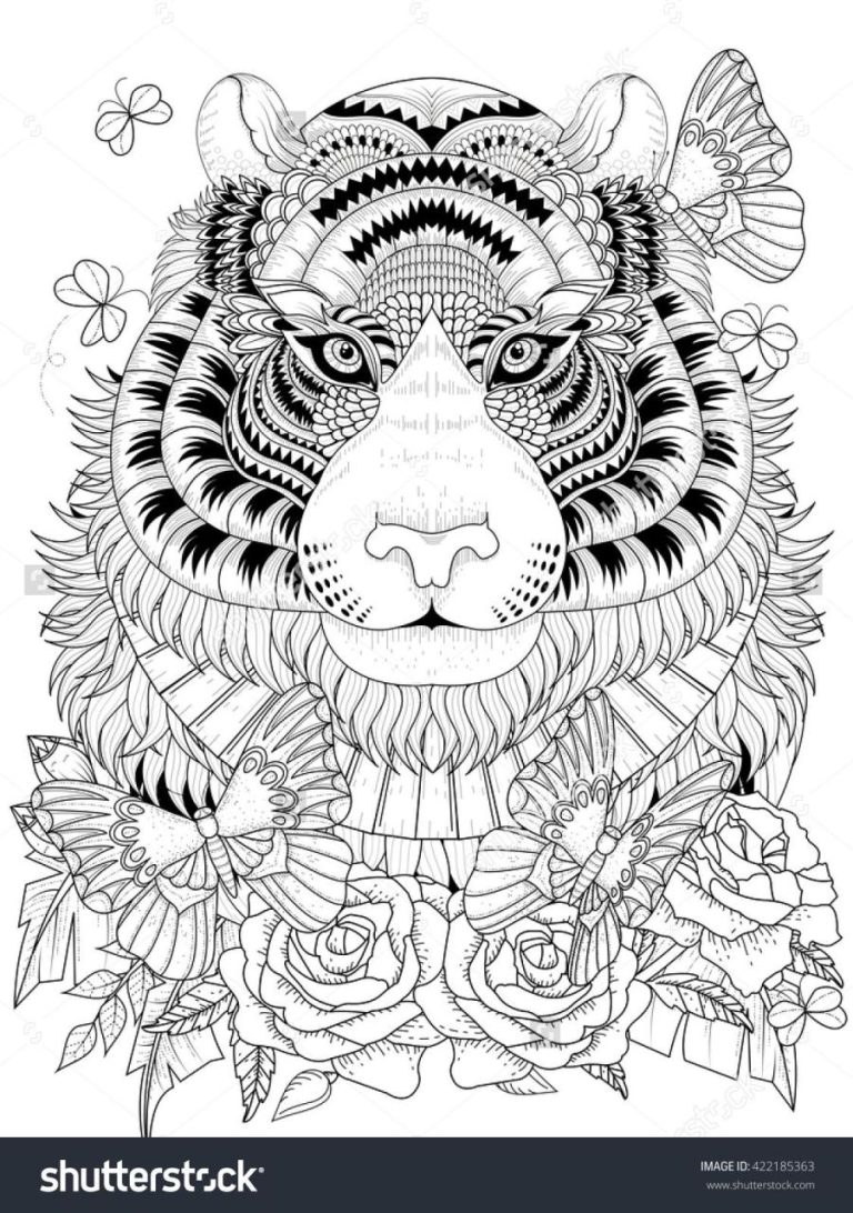 Tiger Coloring Pages For Adults