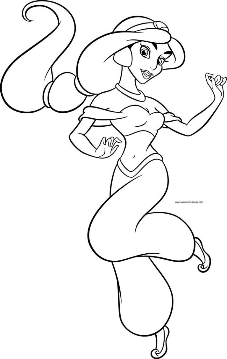 Jasmine Coloring Pages For Kids