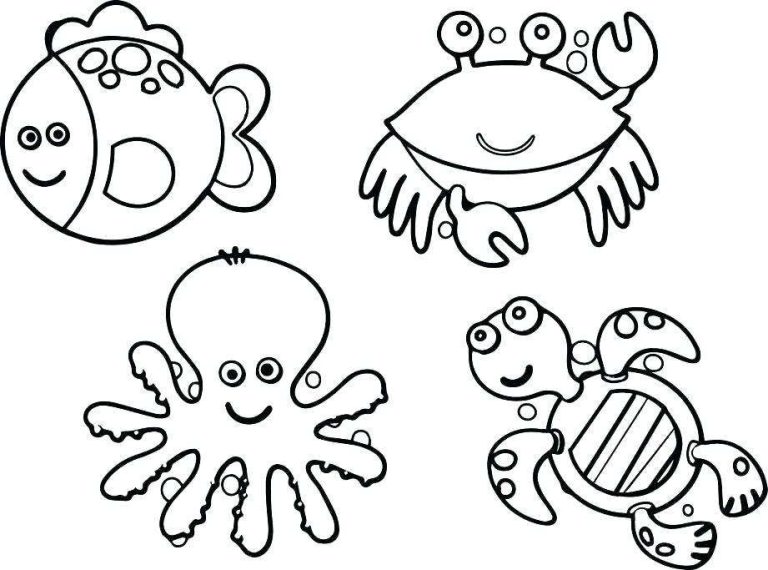 Ocean Coloring Pages Easy