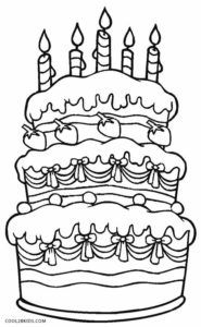 Cake Coloring Pages Printable