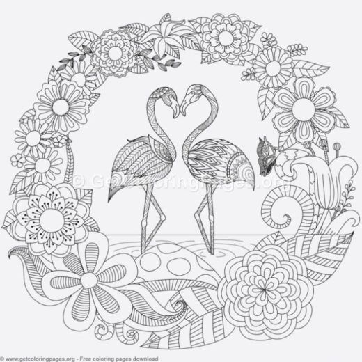 Flamingo Coloring Pages For Adults