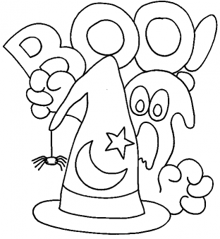 Happy Halloween Coloring Pages Easy