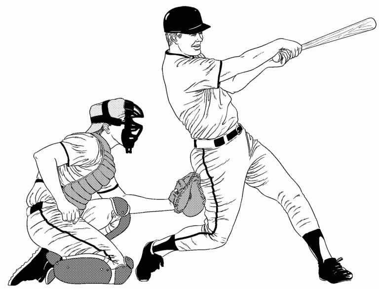 Realistic Baseball Coloring Pages