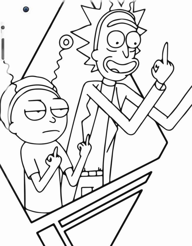 Outline Rick And Morty Coloring Pages