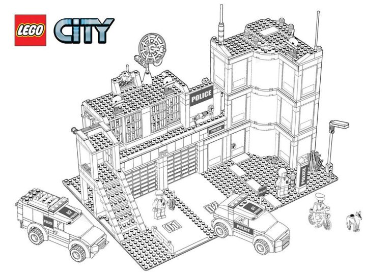 Lego City Coloring Pages Free