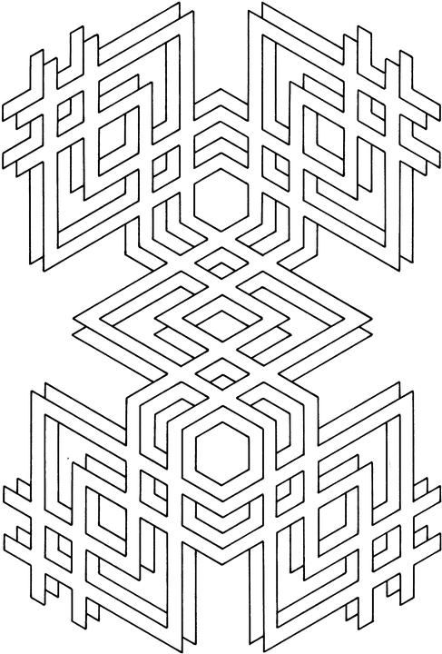 Geometric Coloring Pages Cool