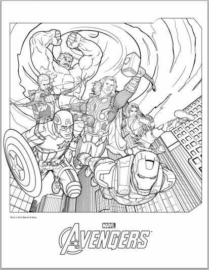 Avengers Endgame Coloring Pages Pdf