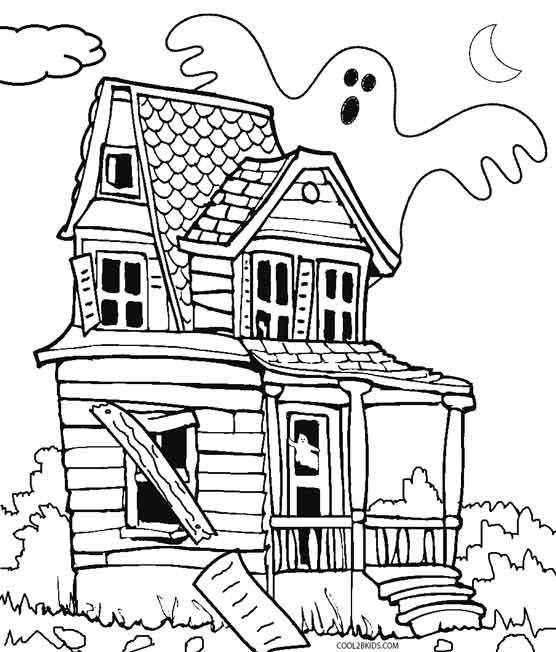 Haunted House Coloring Pages Printables