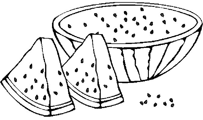 Watermelon Coloring Page Free