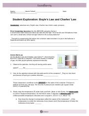 Boyle's Law And Charles Law Gizmo Worksheet Answers Activity A