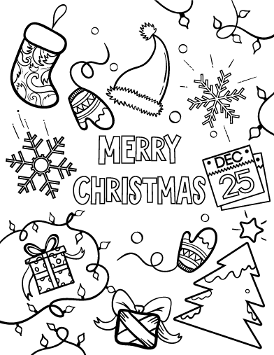 Merry Christmas Coloring Pages Pdf