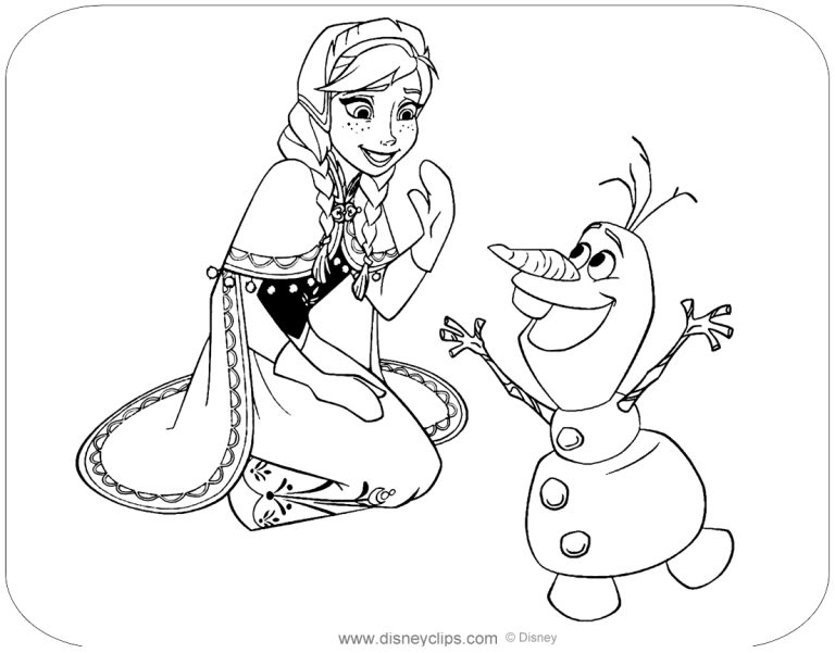 Anna Coloring Pages Frozen