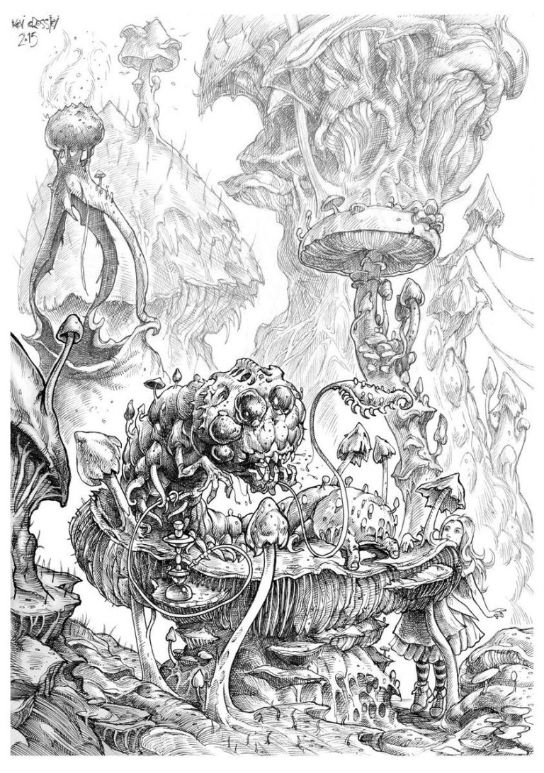 Alice In Wonderland Coloring Pages Creepy
