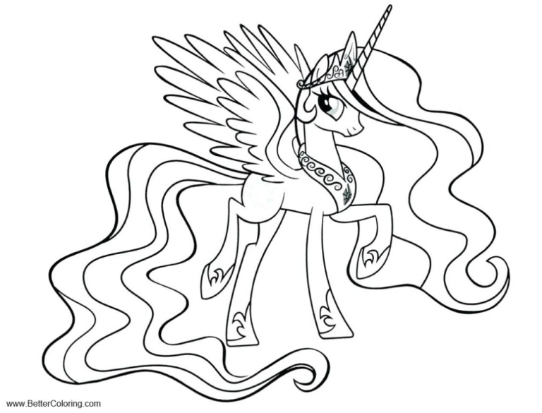 Winged Unicorn Alicorn Coloring Pages