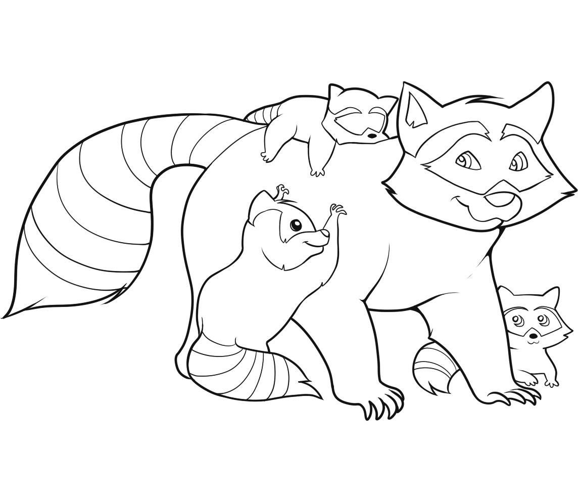 Racoon Coloring Page