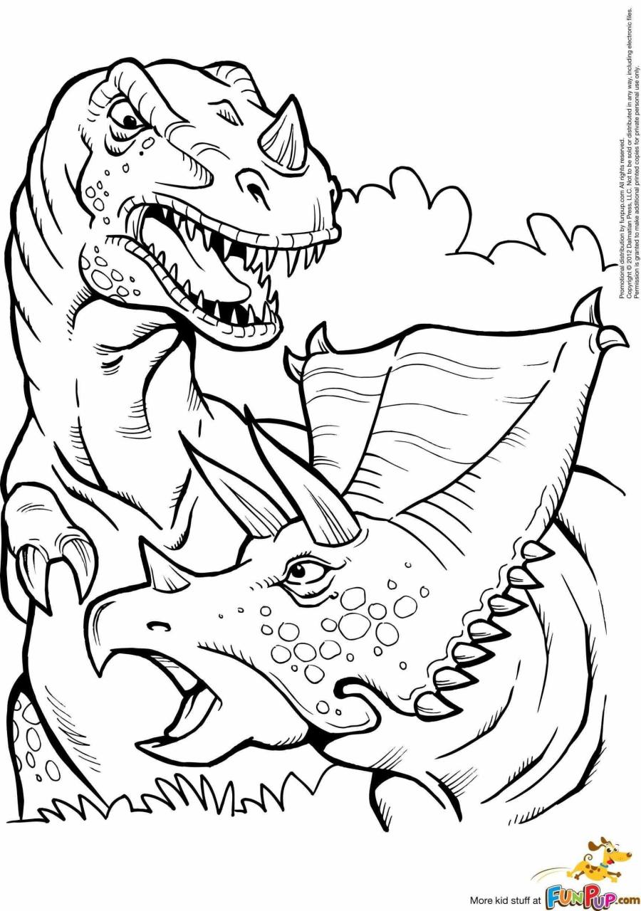 Dinosaur Coloring Pages Triceratops