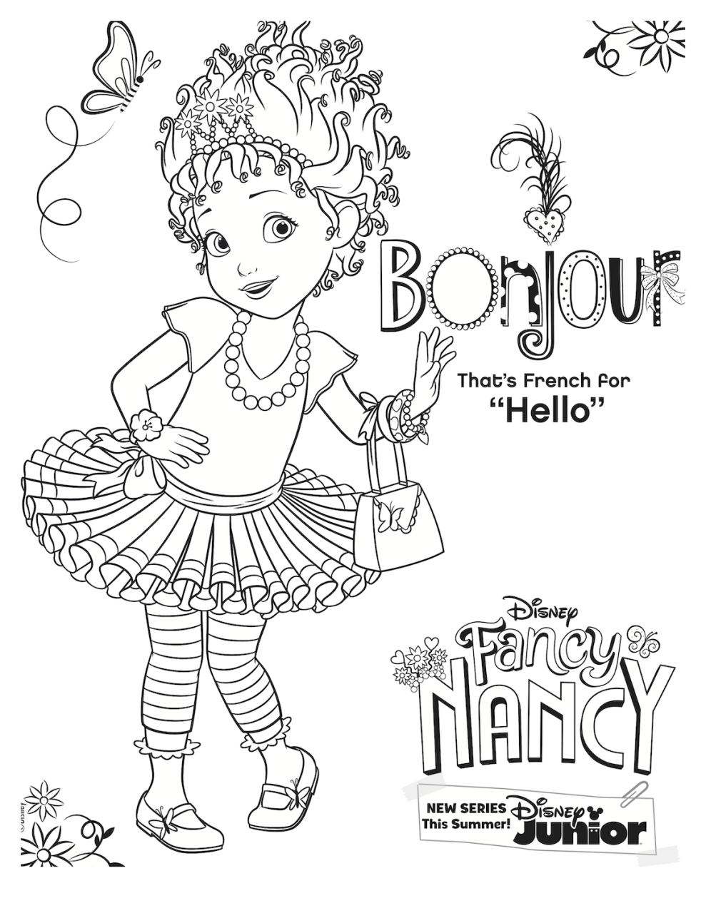 Fancy Nancy Coloring Pages