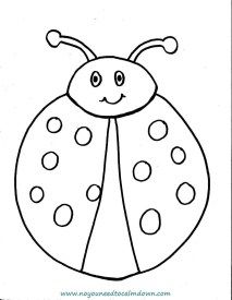 Ladybug Coloring Page No Spots