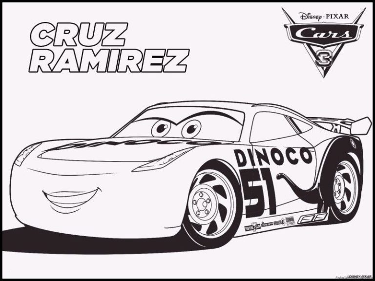 Cars 3 Coloring Pages Cruz Ramirez