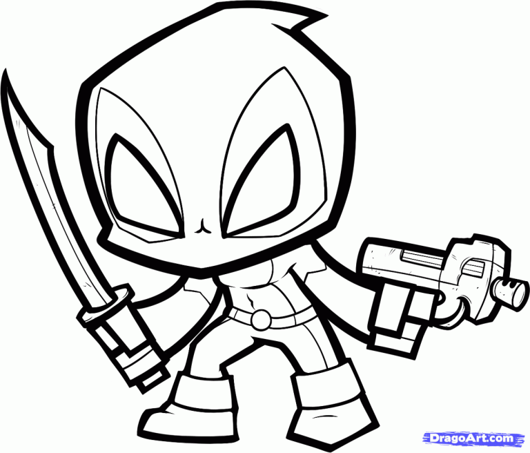 Chibi Coloring Pages Marvel