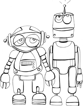 Robot Coloring Pages For Kids