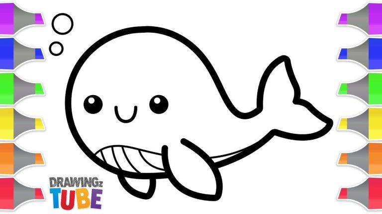 Cute Whale Coloring Pages