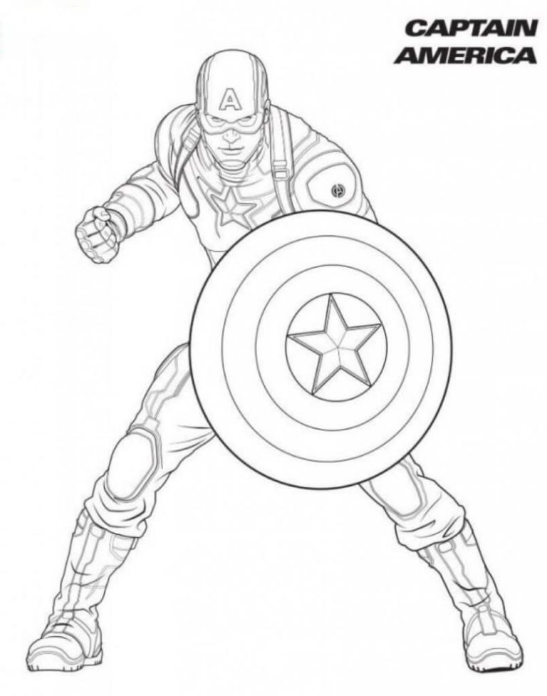 Captain America Coloring Pages For Adults