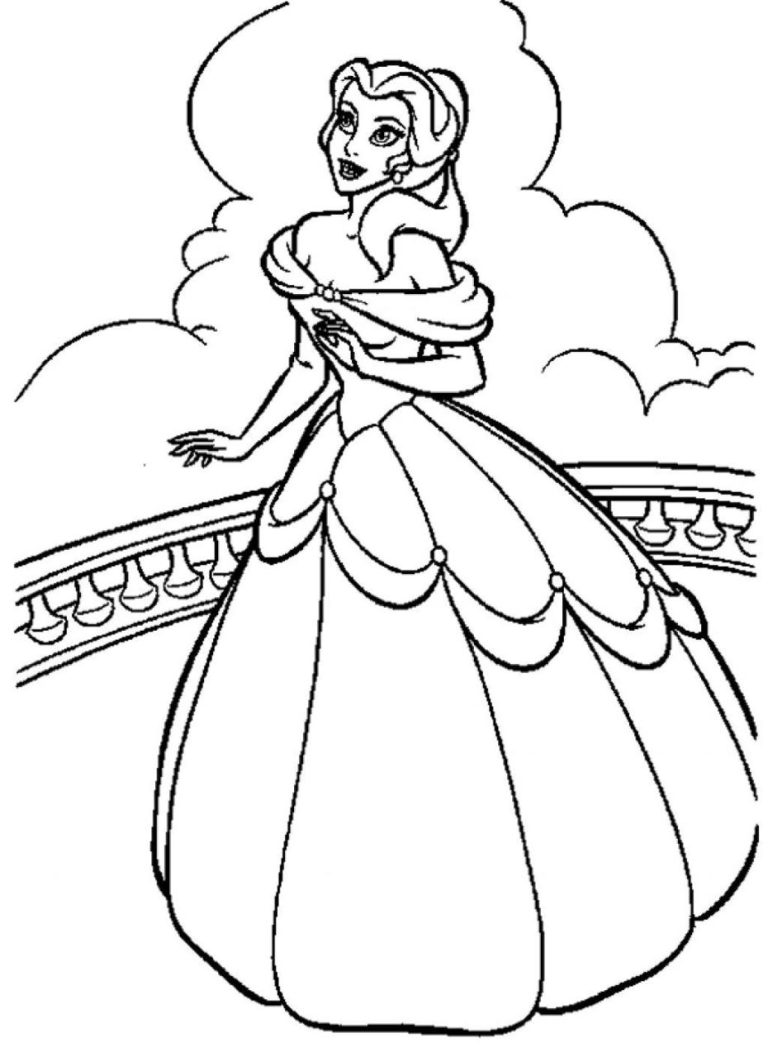 Disney Princess Coloring Pages Belle