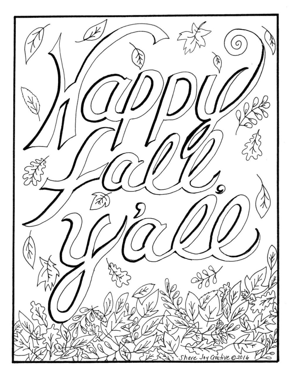 Coloring Pages For Kids Fall