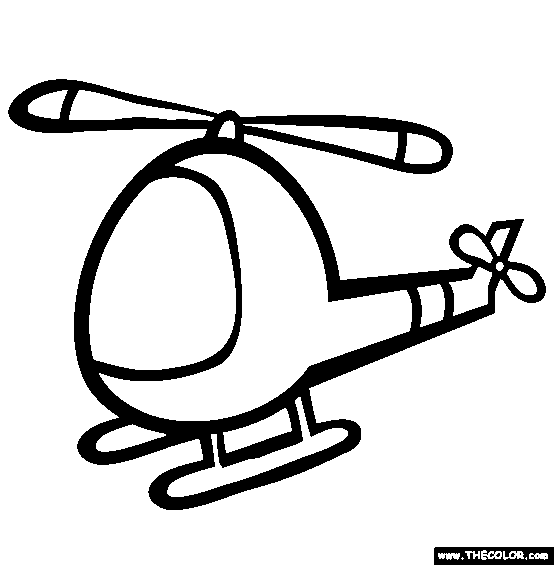 Helicopter Coloring Pages For Toddlers