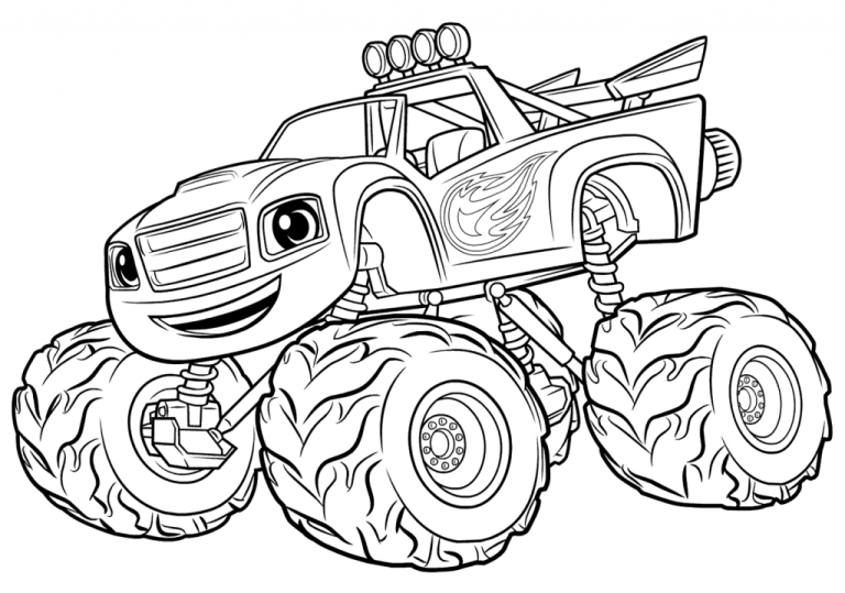 Blaze Coloring Pages Monster Trucks