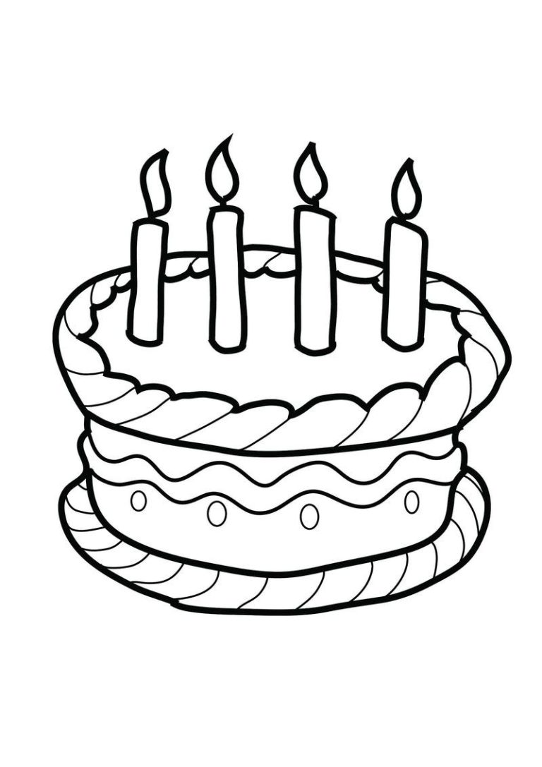 Cake Coloring Pages For Kids