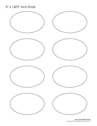 Printable Oval Shapes Templates