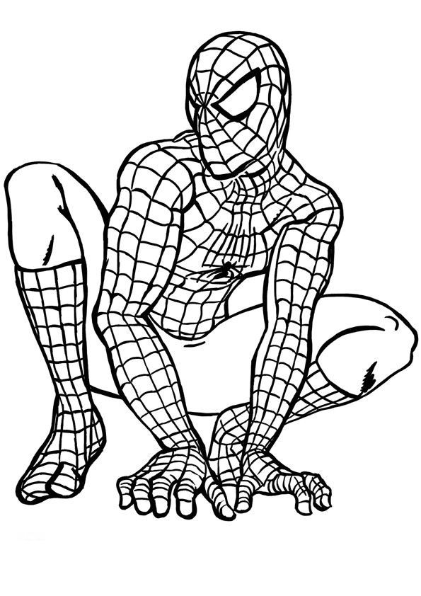 Spiderman Color Page