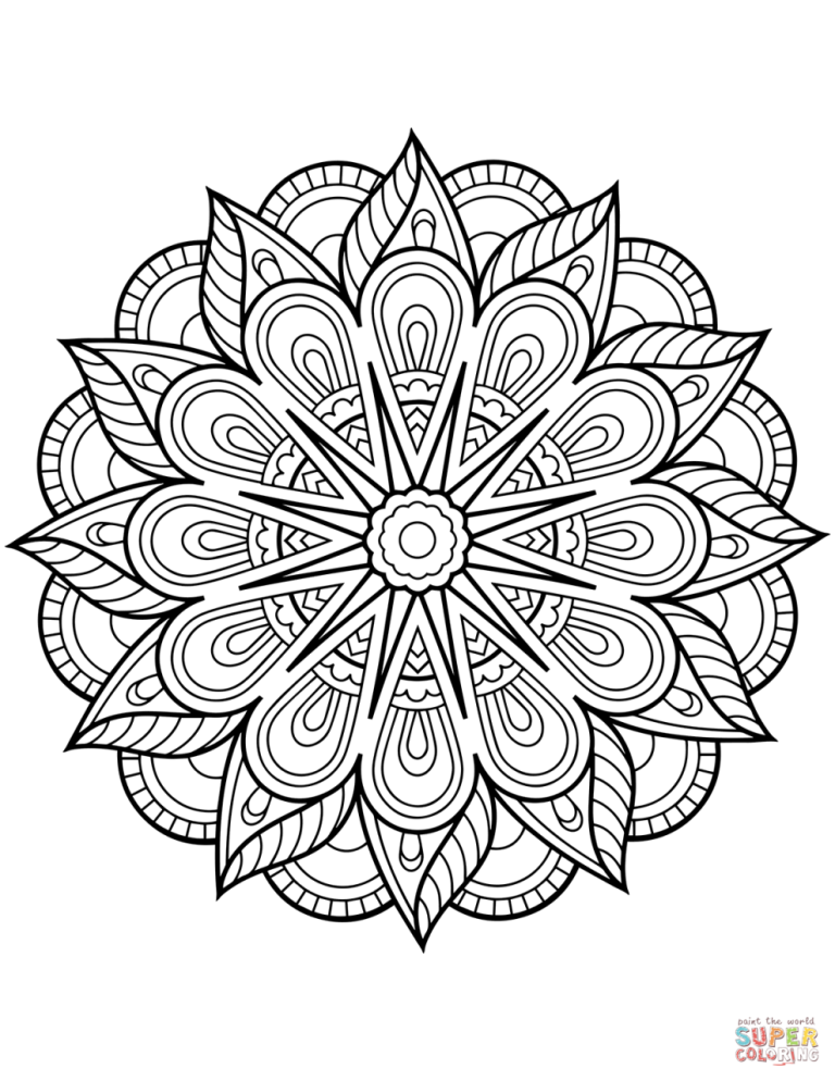 Full Page Free Mandala Coloring Pages