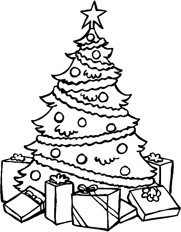 Christmas Tree Colouring In