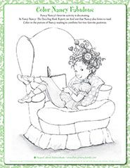 Fancy Nancy Coloring Pages Printable