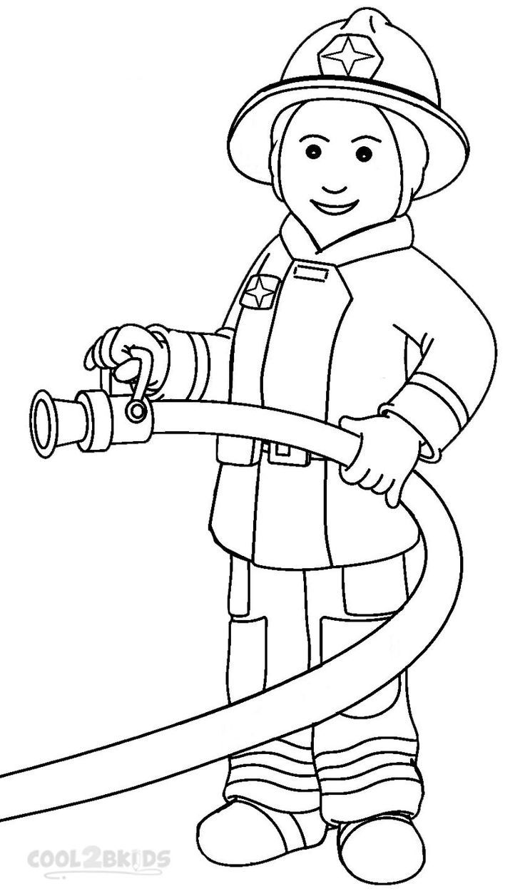 Firefighter Coloring Page