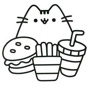 Pusheen Coloring Pages Ice Cream