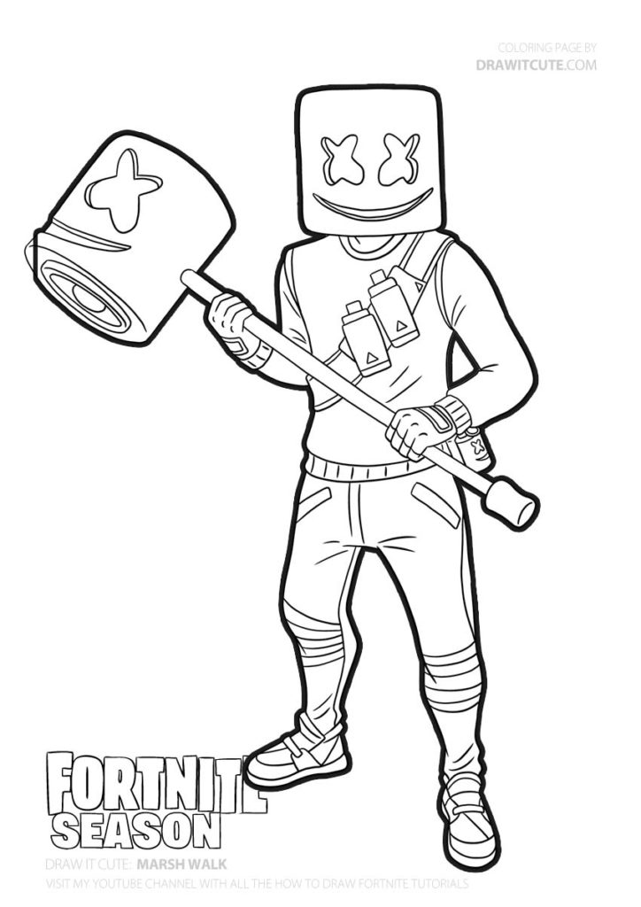 Fortnite Colouring Pages Midas