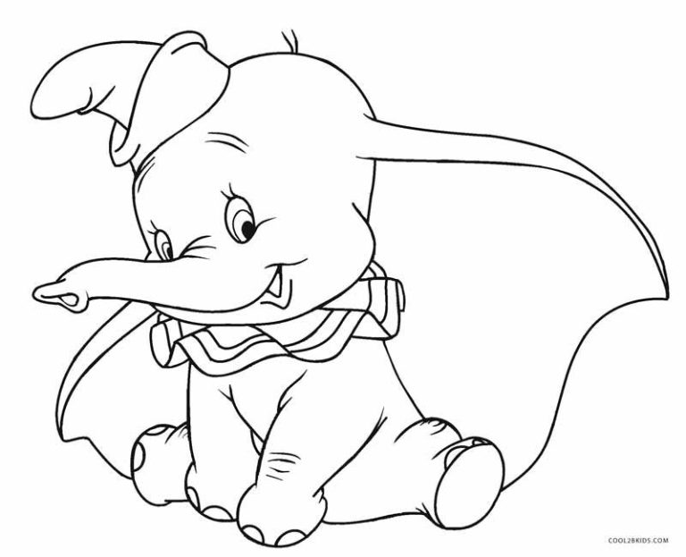 Easy Dumbo Coloring Pages