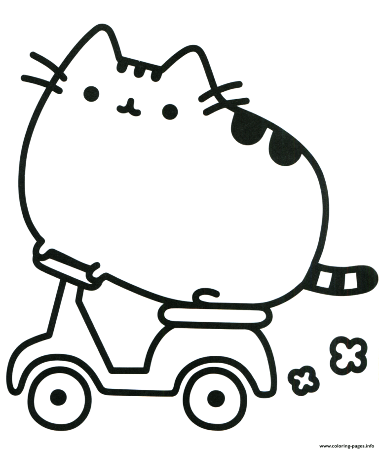 Pusheen Coloring Pages Free