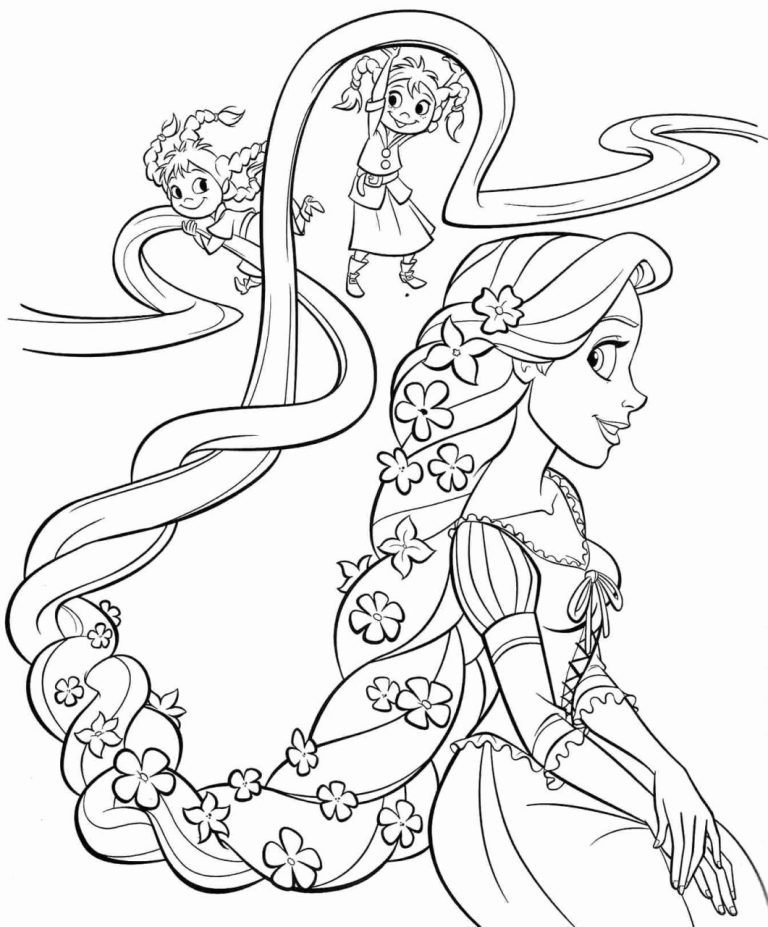 Tangled Coloring Pages For Kids Disney
