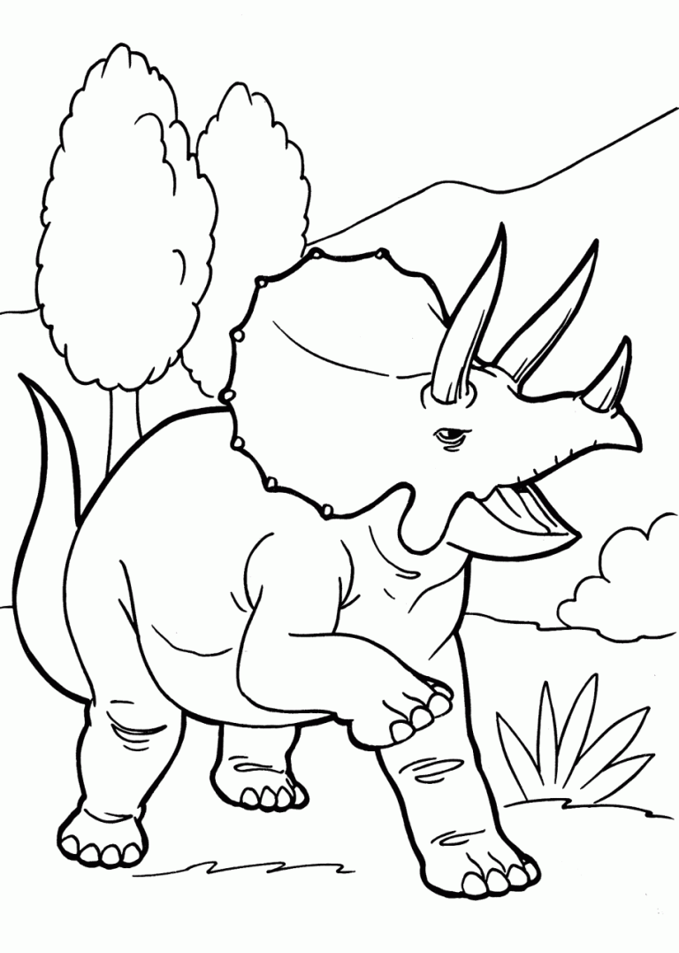 Dinosaur Triceratops Coloring Pages