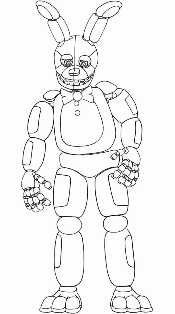 Fnaf Coloring Pages Easy